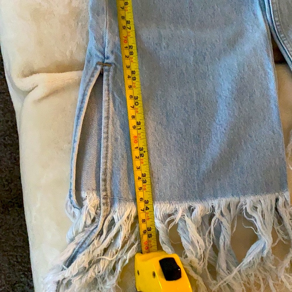 Zara fun fringed/washed denim jeans 💙💚💛🧡❤️💜 - Picture 10 of 10